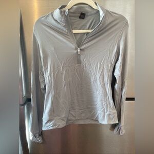 Greyson Golf Woman’s Quarter Zip Long Sleeve Top Grey Size Small